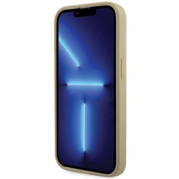 Guess iPhone 14 Pro Max Mobilskal Rhinestone Triangle - Guld