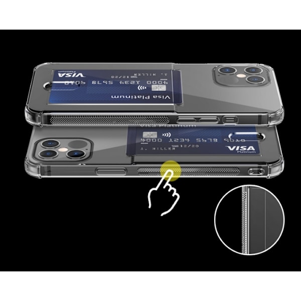 Flexicase-kotelo korttipaikalla iPhone 13 Pro - Musta Black