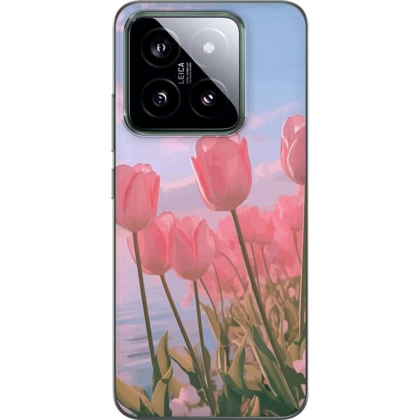 Mobilskal till Xiaomi 14 med Rosa Tulpaner