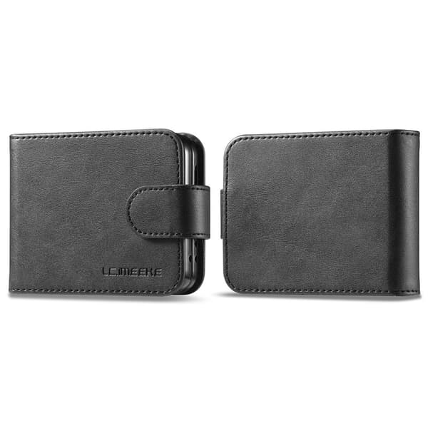 LC.IMEEKE Samsung Galaxy Z Flip7 FE Plånboksfodral Konstläder - Svart