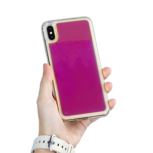 Liquid Neon Sand skal till iPhone Xs Max - Violet Lila