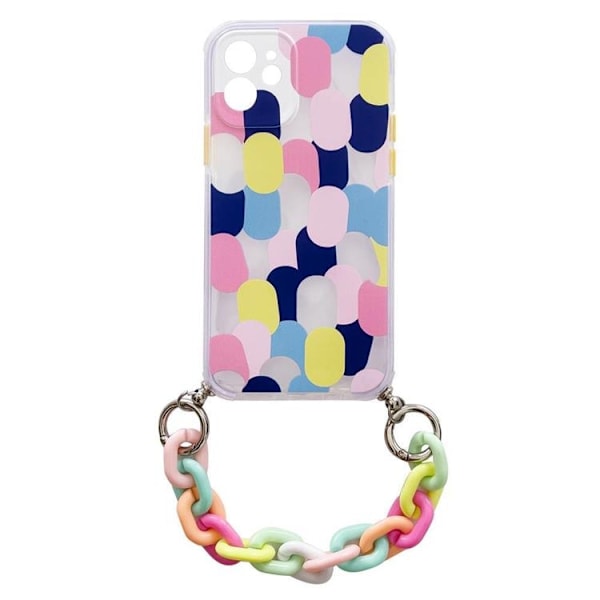 Color Gel Chain Pendant Skal Galaxy S21 Ultra 5G - Flerfärgad