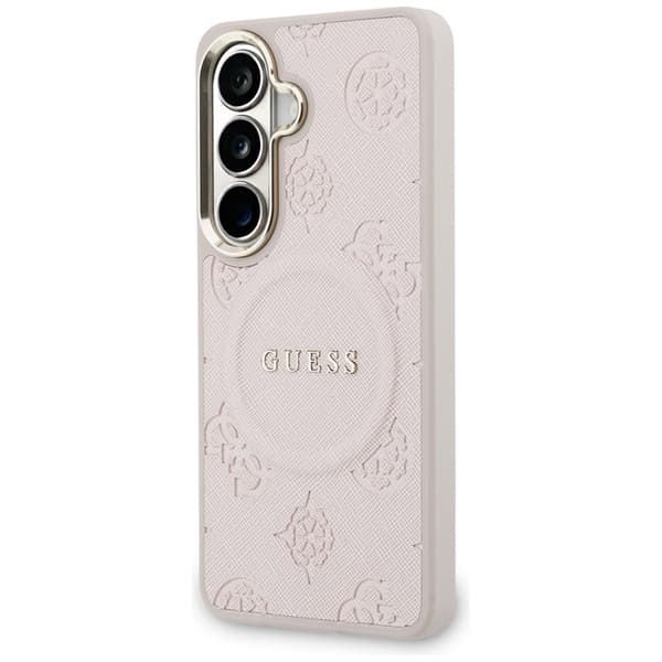 Guess Mobilskal För Galaxy S26 MagSafe Saffiano Peony Embossed Ring