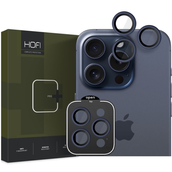 Hofi iPhone 15 Pro/Pro Max Kameralinsskydd i Härdat Glas - Navy