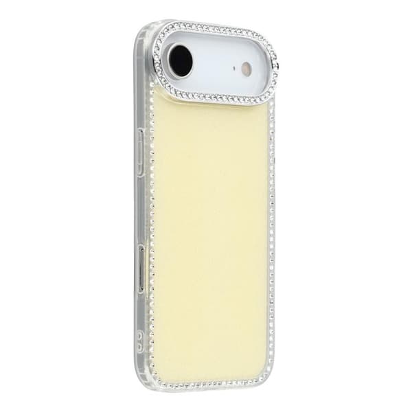 Mobilskal till iPhone Air Rhinestone Edge - Glitter Gul Gul