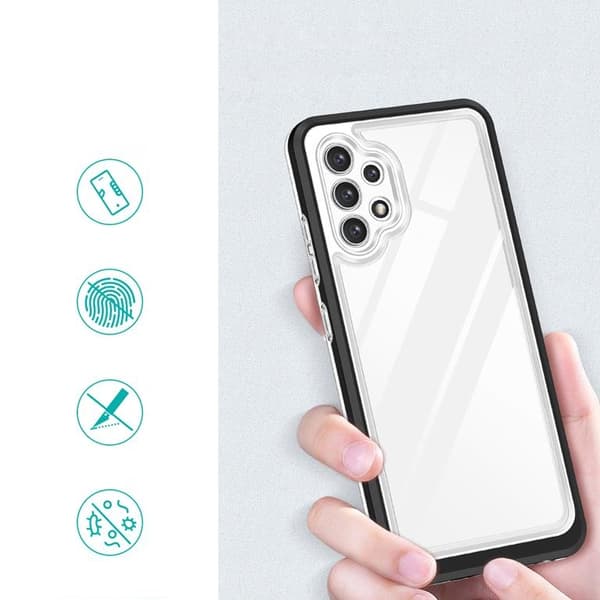 Galaxy A32 5G Skal Clear 3in1 - Sort Black