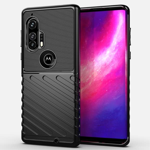 Thunder Twill Texture Skal Motorola Edge Plus - Svart Svart