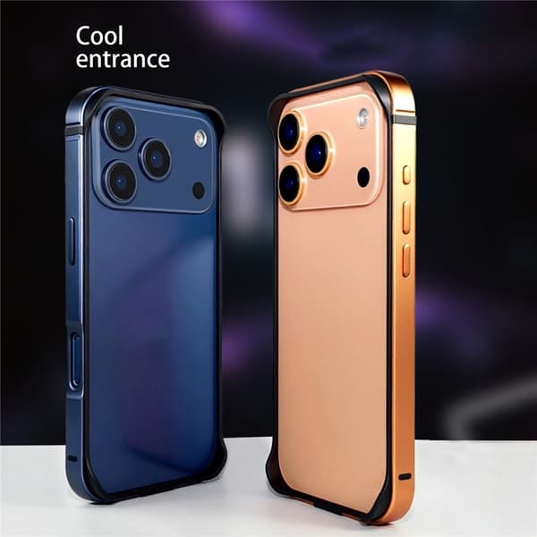 Mobilskal till iPhone 17 Pro Bumper Ultra Thin Metal TPU - Silver Silver
