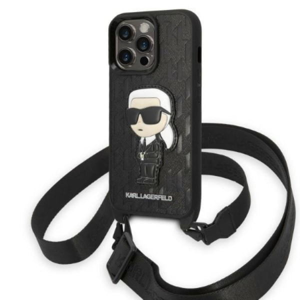 Karl Lagerfeld iPhone 14 Pro Skal med halsband Ikonik Patch - Sv
