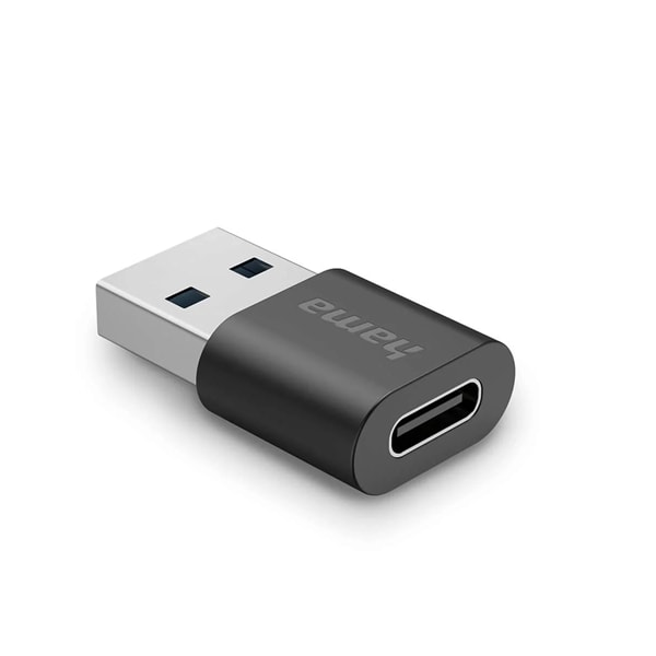 Hama USB-C til USB-A-adapter USB 3.2 10 Gbps Black