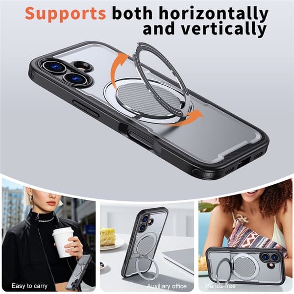 Mobilskal till iPhone 17 MagSafe TPU+PC Kickstand - Blå Blå