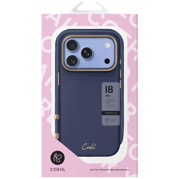 UNIQ Mobilskal För iPhone 18 Pro/17 Pro Coehl Mirelle - Noble Blå