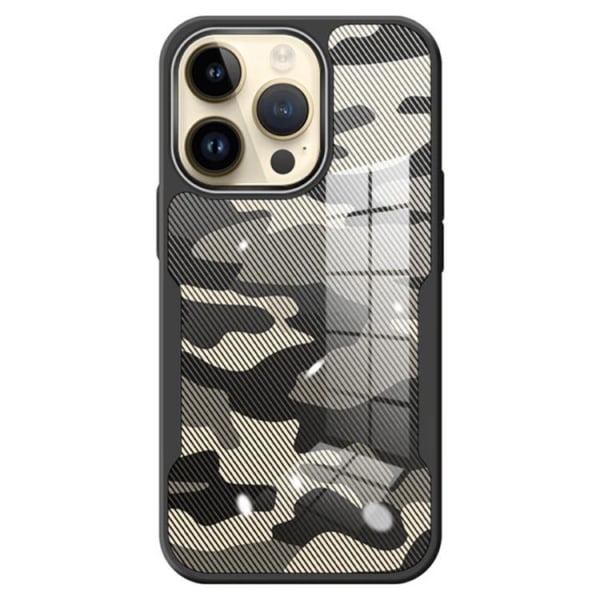 Rzants iPhone 14 Pro -kuori Camouflage - Musta