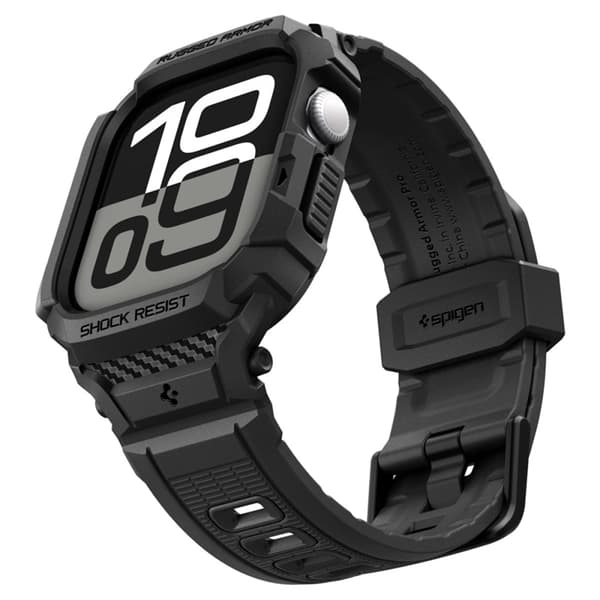 Spigen Apple Watch 42mm Series 10 Etui Rugged Armor Pro - Mat Sort Svart
