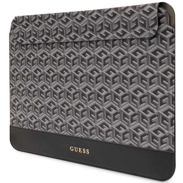 Guess Computer Sleeve 16'' GCube Stripes - Sort Brun