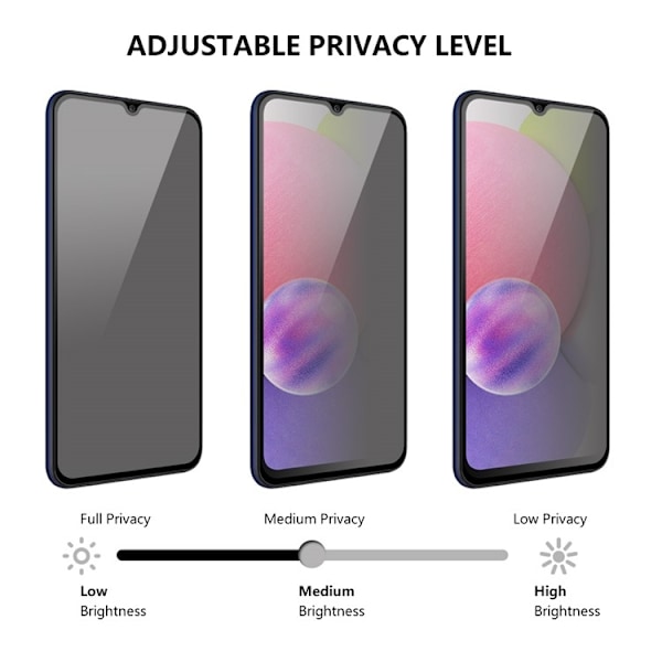 [2-PACK] Privacy Härdat Glas Skärmskydd Galaxy A24 4G Svart