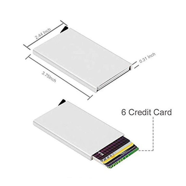 RFID-blokerende kreditkort-pop-up-kortholder - rød Red