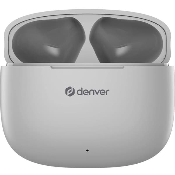 DENVER TWE-48GR Trådløs Bluetooth-øretelefon med opladningsetui Silver