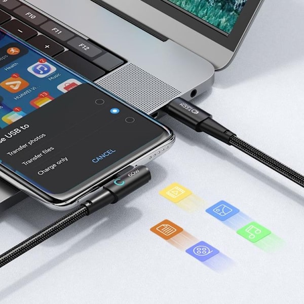 Tech-Protect USB-C till USB-C kabel Ultraboost 1m - Svart