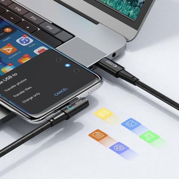 Tech-Protect USB-C till USB-C kabel Ultraboost 1m - Svart Svart