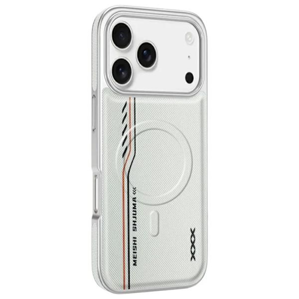 Mobilskal till iPhone 17 Pro Max Magsafe Diamond Texture - Vit Vit