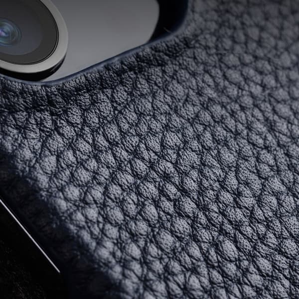 MELKCO Mobilskal till iPhone 13 Pro Äkta Läder + PC Stöttålig Röd