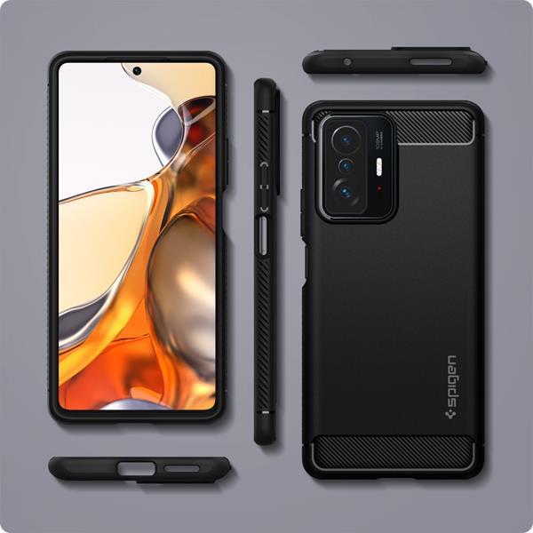 Spigen Rugged Armor Skal Xiaomi 11T/11T Pro 5G - Matte Svart Svart