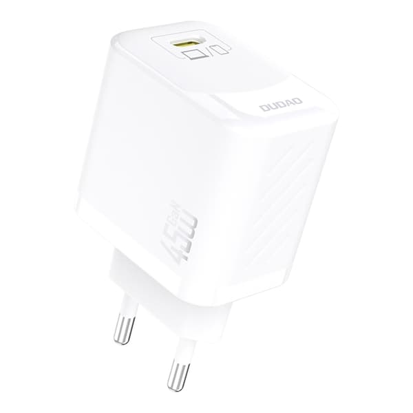 Dudao Väggladdare USB-C 45W med USB-C Kabel 1m Vit