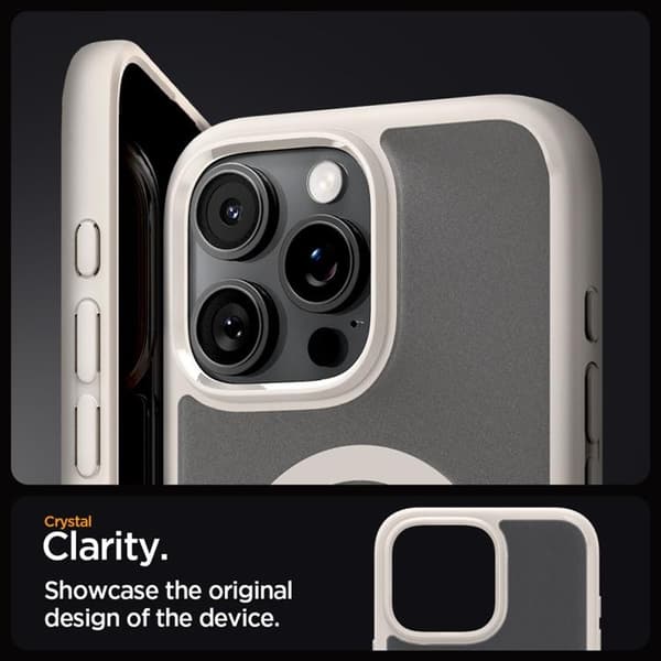 Spigen telefontaske til iPhone 16 Pro Max MagSafe Ultra Hybrid - Frost Titanium Grå