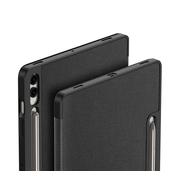 Dux Ducis Galaxy Tab S10 Plus/S9 Plus/S9 FE Plus -kotelo Domo Nahka - Musta Black