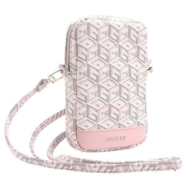 Guess GUWBZPGCSPGP Handväska Zip GCube Stripe - Rosa