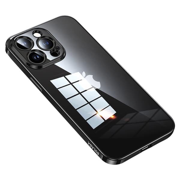 SULADA Mobilskal till iPhone 15 Pro TPU Electroplating Klar - Svart