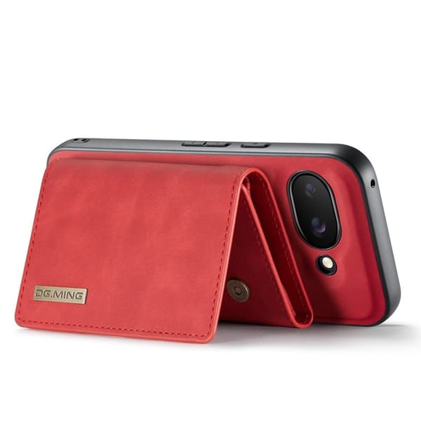 DG.MING M1 Series Mobilskal till Google Pixel 9a Kickstand PU Röd