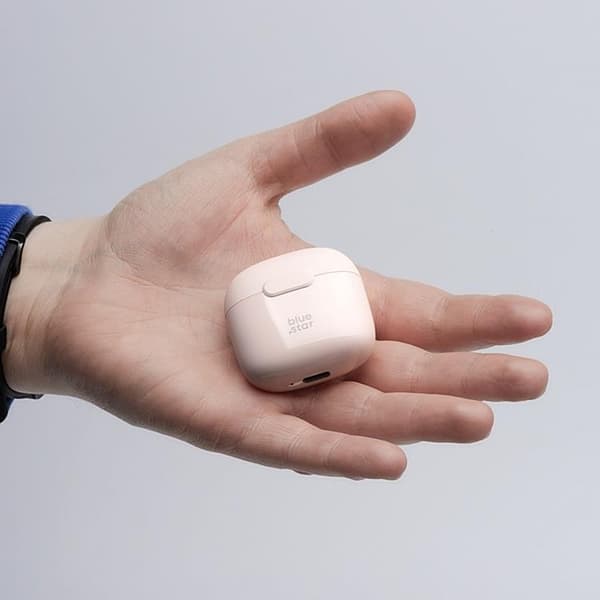 Blue Star Trådløse In-Ear Høretelefoner Bluetooth TWS FI7 - Lyserød Rosa