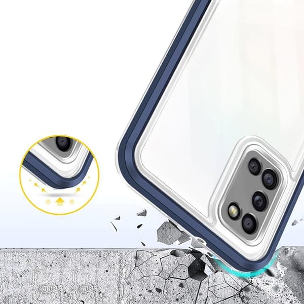3in1 Galaxy A03s Skal Frame Gel - Sininen Blå