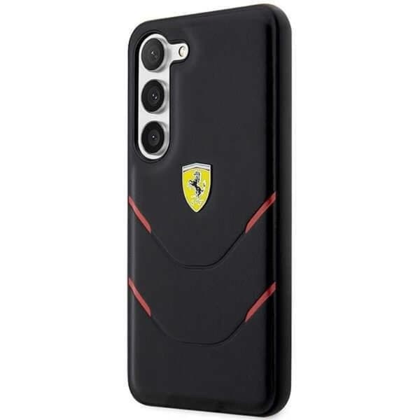 Ferrari Galaxy S23 Plus Skal Hot Stamp Lines - Sort Black