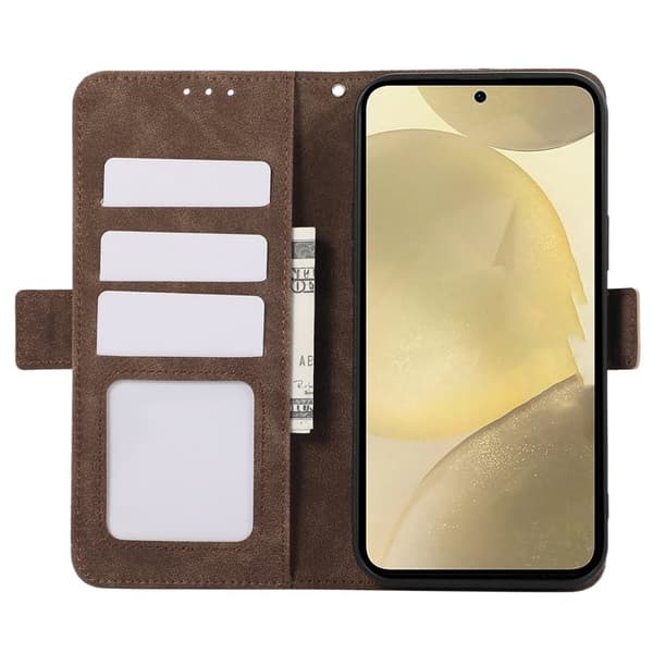 ABEEL Samsung Galaxy S22+ 5G Plånboksfodral Case Konstläder Brun