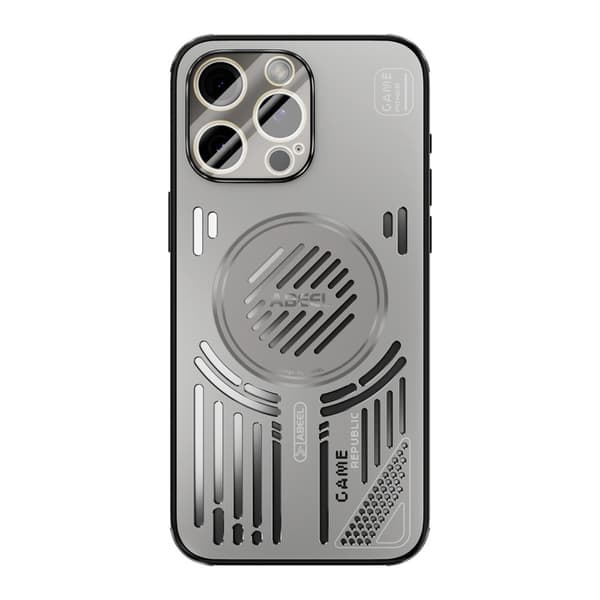 ABEEL Mobilskal till iPhone 15 Pro Max Aluminium + PC + TPU - Grå
