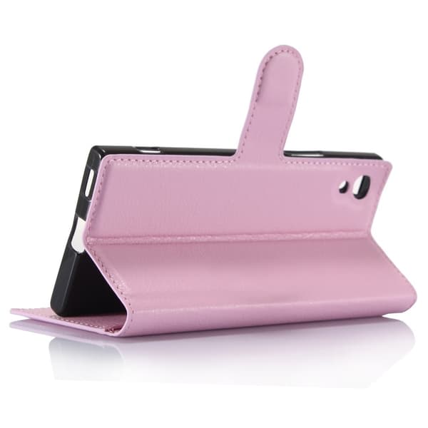 Litchi pungetui til Sony Xperia XA1 - Rosa Pink