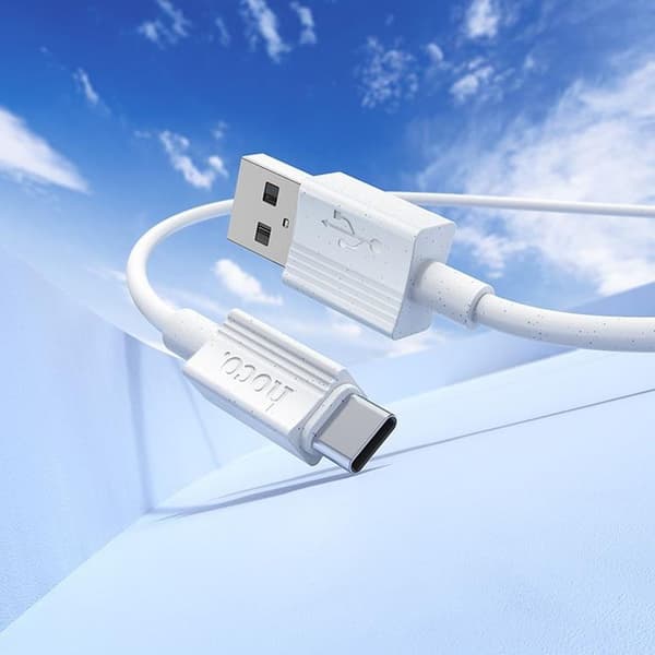 HOCO USB-A Till USB-C 1m Kabel 3A X107 - Vit Vit
