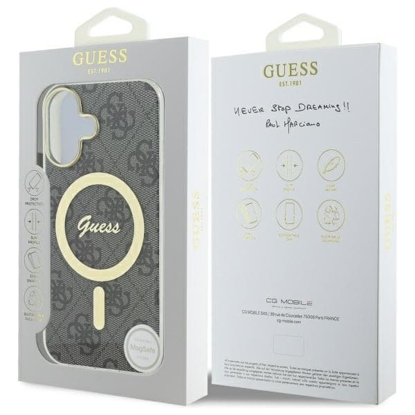 Guess iPhone 16 Plus MagSafe IML 4G Telefontaske - Sort Black