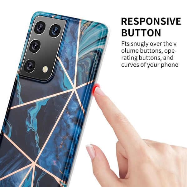 BOOM - Grid skal Galaxy S21 Ultra - Svart Marmor Svart