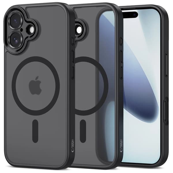 Tech-Protect iPhone 17 Magsafe telefontaske med kameraomslag - sort Svart