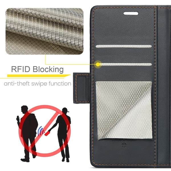 CASEME Galaxy S26 Ultra Plånboksfodral RFID Blocking Svart
