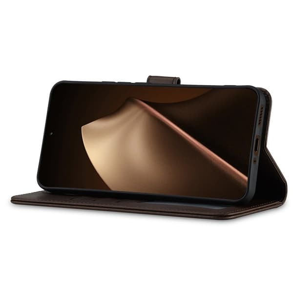 LC.IMEEKE Xiaomi 15T Pro Plånboksfodral Konstläder - Brun