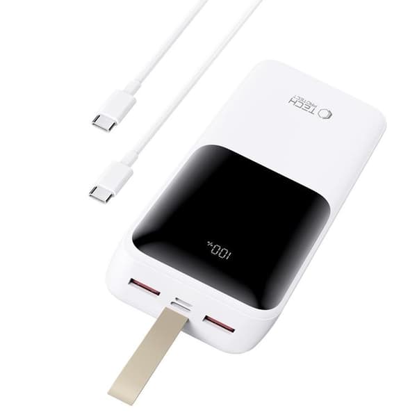 Tech-Protect Powerbank 30000mAh 22.5W - Hvid Vit