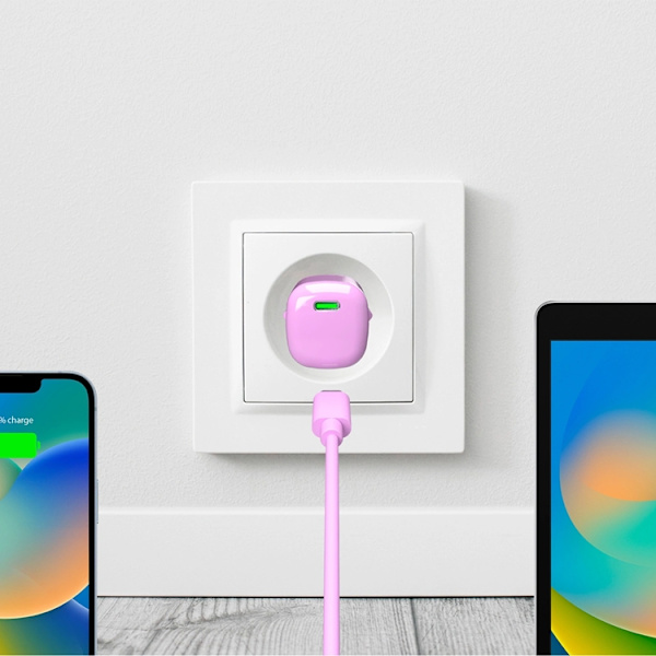 Puro Snabbladdare 20W GaN USB-C - Rosa