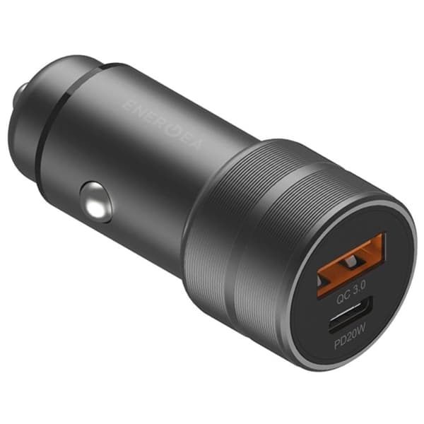 Energea Biloplader 38W 1xUSB-C 1xUSB-A PD-QC3.0 - Gunmetal Grå