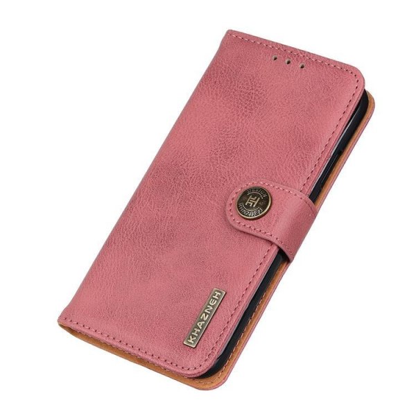 KHAZNEH kuvioitu lompakkokotelo Galaxy A13 4G - vaaleanpunainen