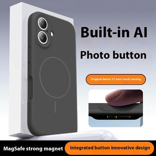 Mobilskal till iPhone 16 Magafe med Camera Touch Control - Grå Grå
